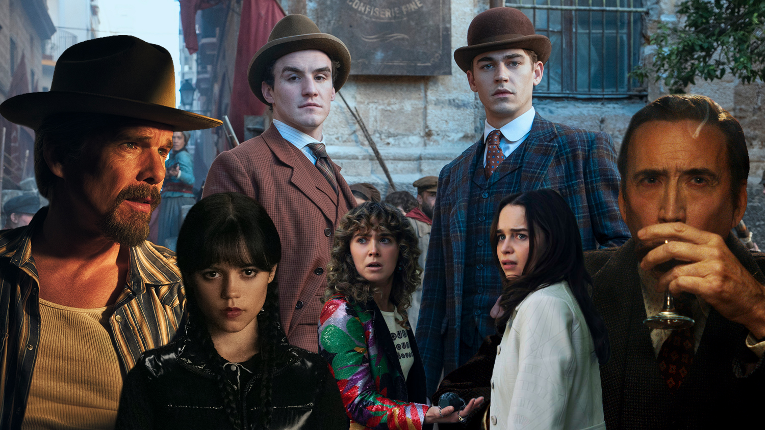 Clockwise L R The Lowdown Young Sherlock Spider Noir Ponies and Wednesday